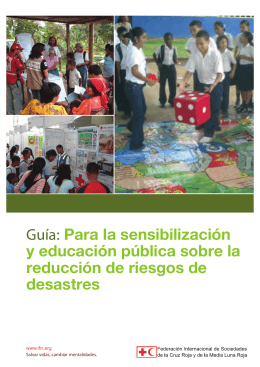 Guía: Para la sensibilización y educación pública sobre la reducción