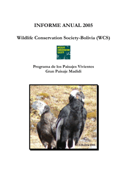 INFORME ANUAL 2005 - Wildlife Conservation Society