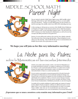 Parent Night - Orange County Schools