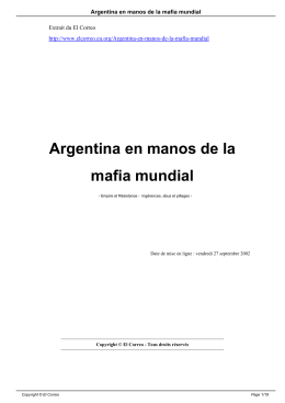 Argentina en manos de la mafia mundial