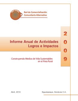 Informe Anual 2009 RED COMAL