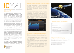 How can ICMAT contribute to your business? Excellence in
