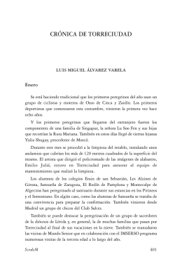 Crónica de Torreciudad, "Scripta de Maria" 7 (2010)