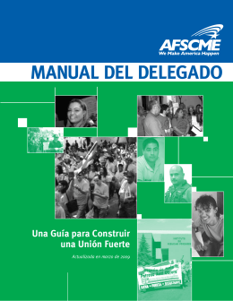 AFSCME Manual del Delegado de Taller