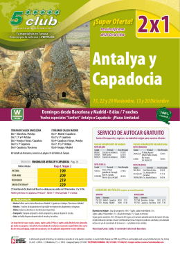 Antalya y Capadocia