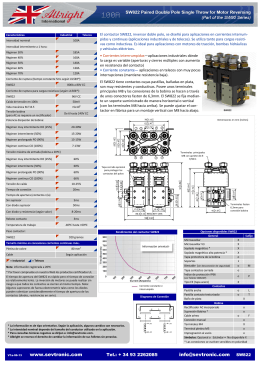 Ficha técnica SW822 - Electronica de potencia Sevtronic