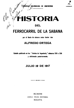 Historia del Ferrocarril de la Sabana /