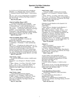 Spanish Civil War Collection Author Index - Gale