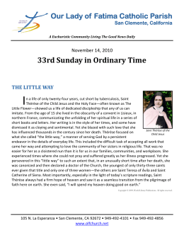 33rd Sunday in Ordinary Time - Our Lady of Fatima Catholic Church