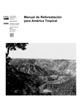 Manual de Reforestación para América Tropical. USDA
