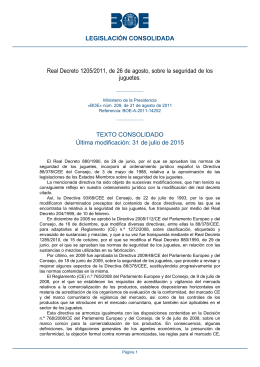 Real Decreto 1205/2011, de 26 de agosto, sobre la