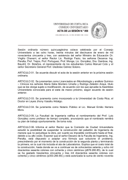 ACTA DE LA SESIÓN N.° 058 - Consejo Universitario