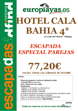 HOTEL CALA BAHIA 4* 77,20€