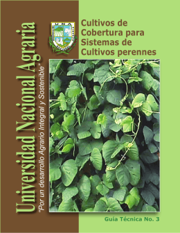 Cultivos de Cobertura para Sistemas de Cultivos