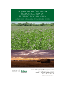 paquete tecnológico para producir alfalfa en el estado de