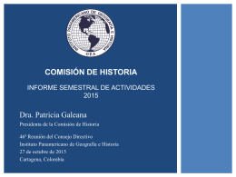 Comisión de Historia. Informe de Actividades 2015
