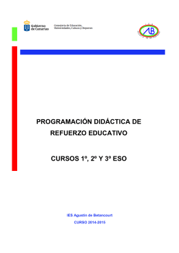 Programación de refuerzo - IES Agustín de Betancourt