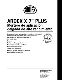 ARDEX X 7™ PLUS - ARDEX Americas
