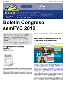 Boletín Congreso semFYC 2012