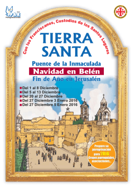 NAVIDAD DIPTICO A4 2015.FH11 - Peregrinaciones Tierra Santa