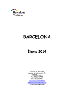 ITEMS 2014cast - Professionals Turisme de Barcelona