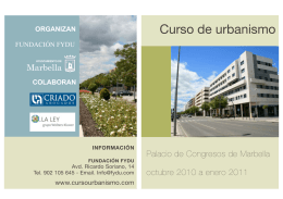 Descargar folleto informativo - Revista de urbanismo y vivienda