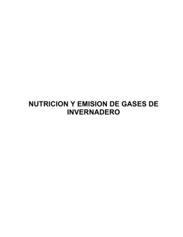 NUTRICION Y EMISION DE GASES DE INVERNADERO