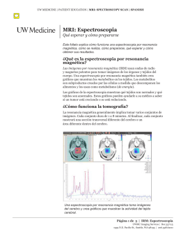 MRI: Espectroscopia