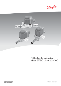Válvulas de solenoide tipos EVRC 10 → 20 − NC
