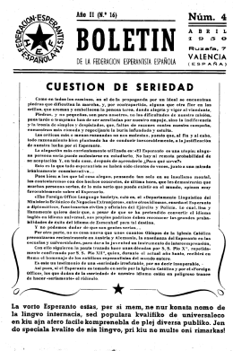 CUESTION DE SERIEDAD - Federación Española de Esperanto