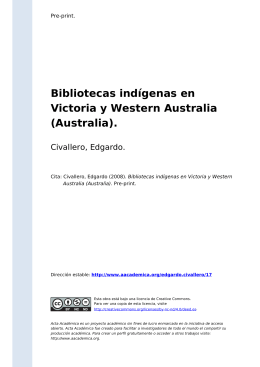 Bibliotecas indígenas en Victoria y Western