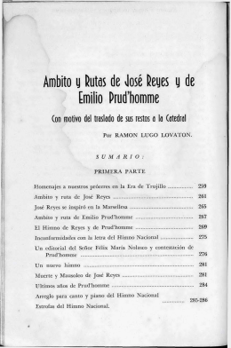 Ambito y Rutas de José Reyes y de Emilio Prud`homme