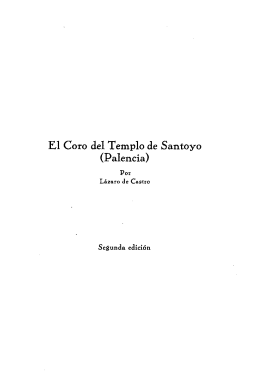 E1 Coro de1 Ternplo de Santoyo (Palencia)