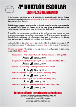 folleto 1 duathlon - AMPA CEIP Mario Vargas Llosa
