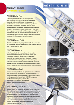 WEICON Productos para el Sector Solar