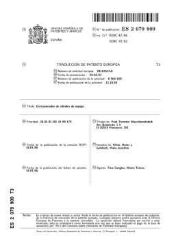 EXTRUSIONADOR DE CILINDRO DE ESPIGA.(ES2079909)