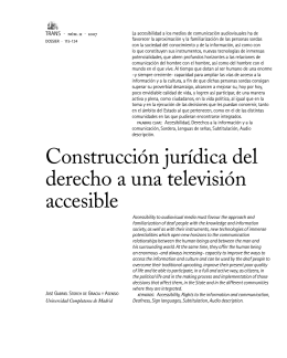 Construcción jurídica del derecho a una televisión accesible