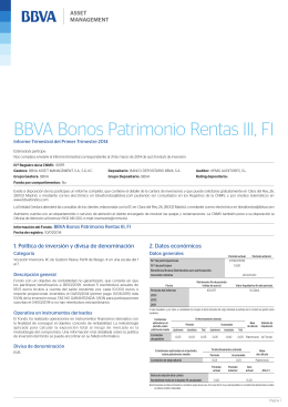 BBVA Bonos Patrimonio Rentas III, FI
