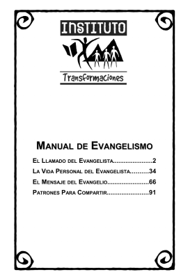MANUAL DE EVANGELISMO - Missions to Latin America