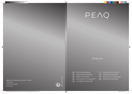 Safety Manual PEAQ Notebook Generic built-in battery