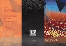 Descarga el folleto en pdf de San Vicente 2015