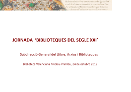 Biblioteques digitals. Bivaldi i Europeana. Nuria Martínez