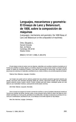 Lenguajes, mecanismos y geometría: El ensayo de Lanz y