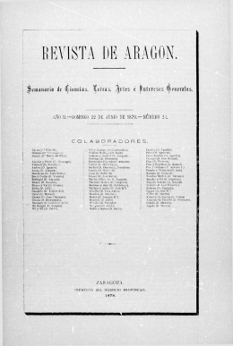 36. Revista de Aragón, año II, número 24 (22 de junio de 1879)