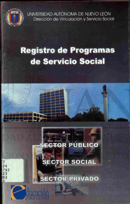 Registro de programas de servicio social
