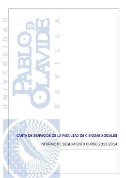 Informe de Seguimiento de la Carta de Servicios curso 2013/2014