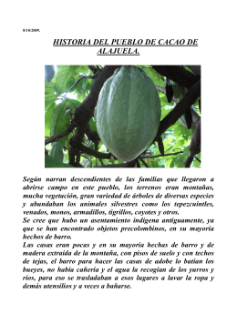 historia del pueblo de cacao de alajuela.