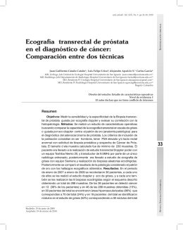 Ecografía transrectal de próstata en el diagnóstico de cáncer