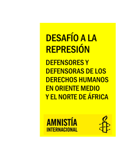 DESAFÍO A LA REPRESIÓN - Amnistía Internacional España