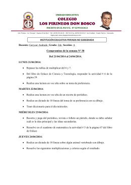 Nota - UE Colegio Los Pirineos Don Bosco